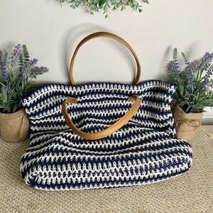 🌸H&M Tote Bag💙🤍🤎